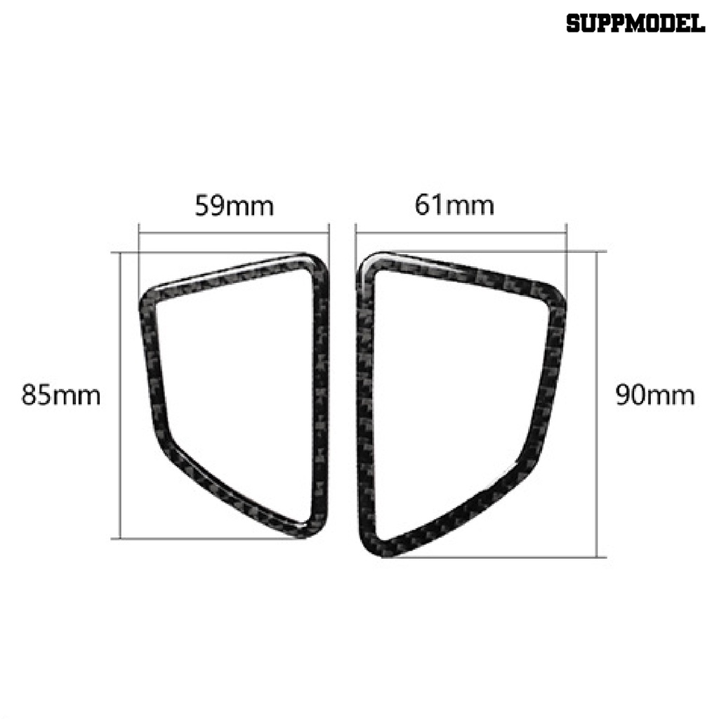 [Dekorasi] 2pcs Carbon Fiber Meter Air Outlet Vent Frame Trim Sticker Cover Untuk BMW E70 X5 E71 X6 2008-2013 Hak Drive