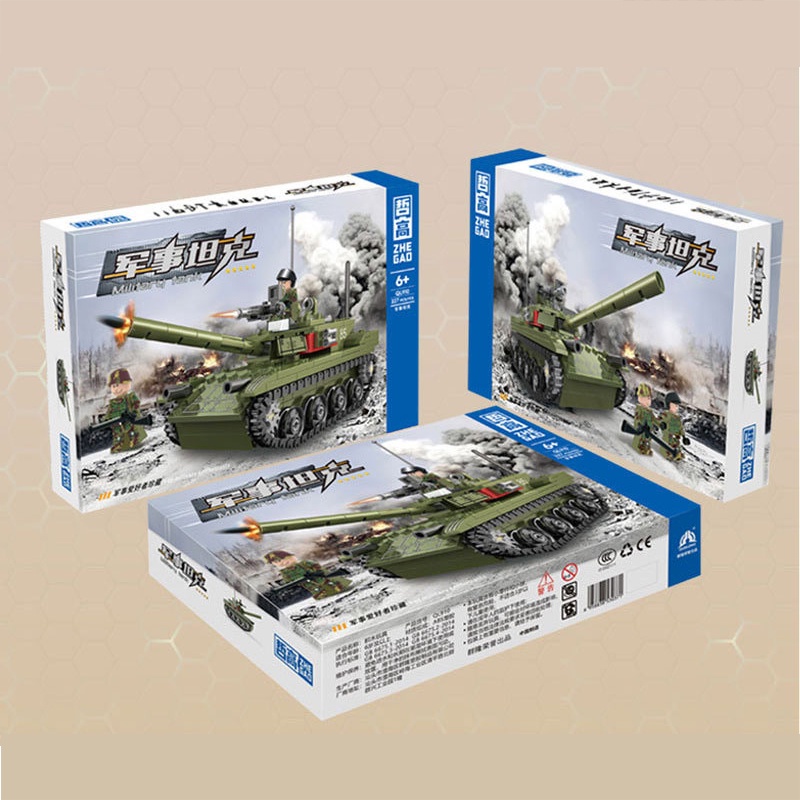 Ready✨Mainan Anak laki-laki/Warship model/Military Building Blocks/City Police Battleship Robot Toys