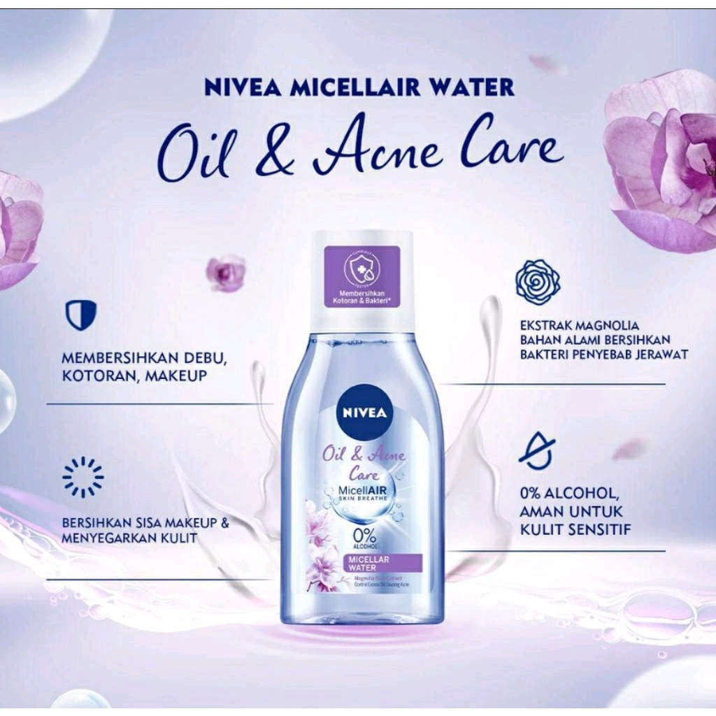 NIVEA Micellar Water Pearl White | Oil &amp; Acne Care 125ml