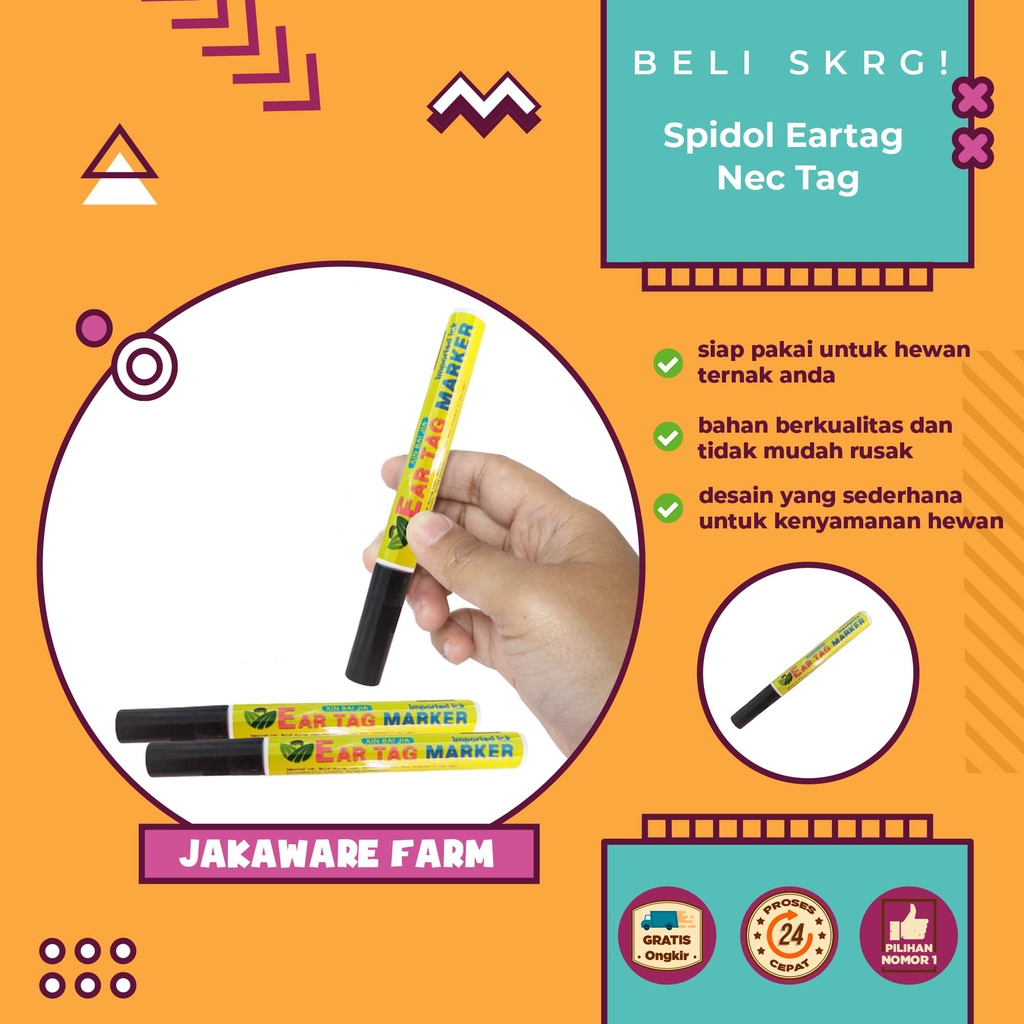 

Spidol Eartag Nec Tag Pen Permanent Eartag Marker Warna Hitam Ternak