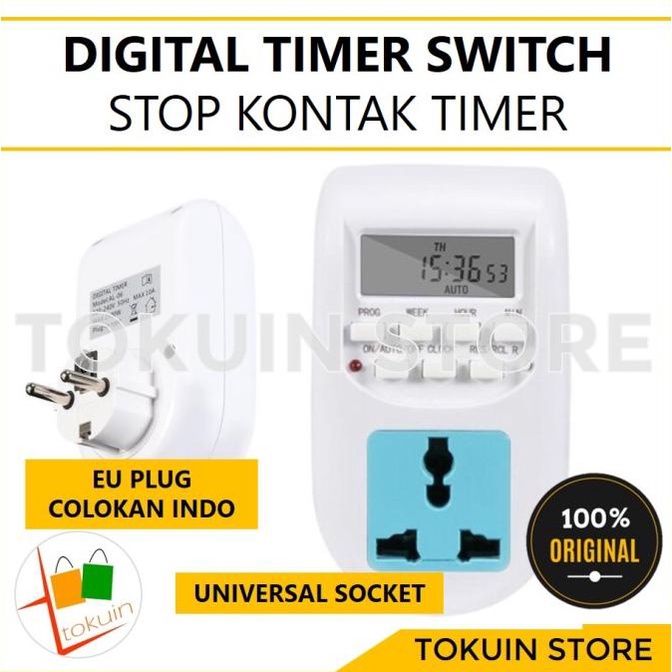 Timer Stop Kontak Timer Listrik Digital Timer Switch Saklar Otomatis Non COD