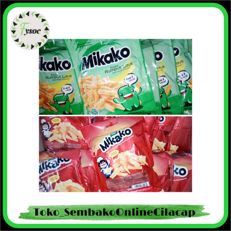 MIKAKO SNACK 18GR RASA LUMPUT LAUT DAN SAMBAL BALADO