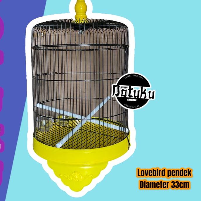 Big Sale - SANGKAR KANDANG LOVEBIRD  PENDEK f1 DIAMETER 33 cm - sangkar burung kenari lovebird 한국