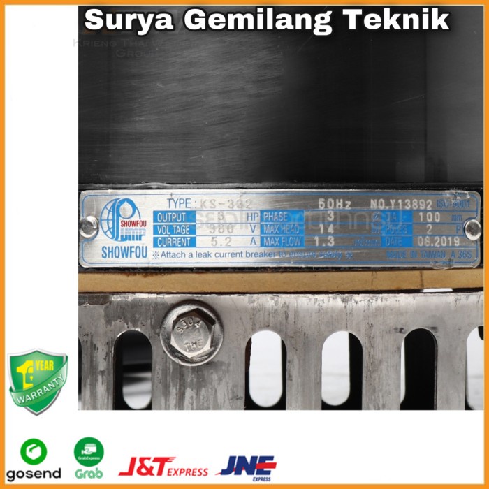 Pompa Banjir 3 Hp 4 Inch Pompa Showfou Ks.332 Pompa Celup Sumbersible