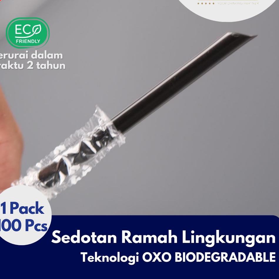 𝕷 SEDOTAN STERIL PLASTIK HITAM BENING TRANPARAN 6/8/12 MM KOPI BUBBLE BOBA こ