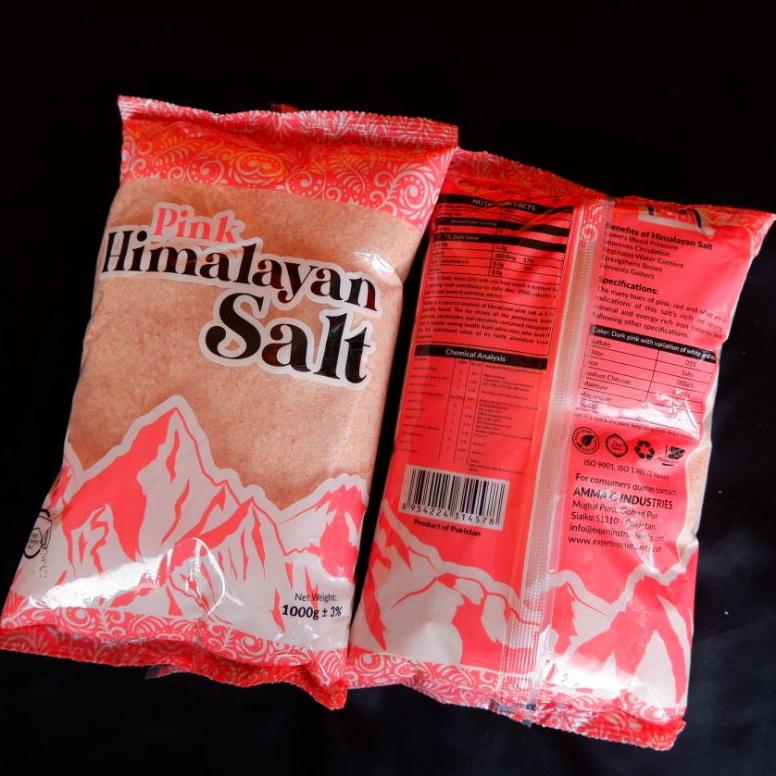 

[BAYAR DITEMPAT] Premium Himalayan Salt Pink Extra Fine 1kg - Garam Himalaya 1kg