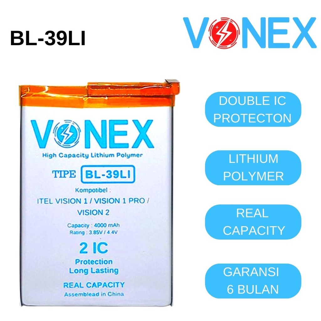 Vonex - BL-39LI BL 39LI BL39LI Itel Vision 1 Batre Batrai