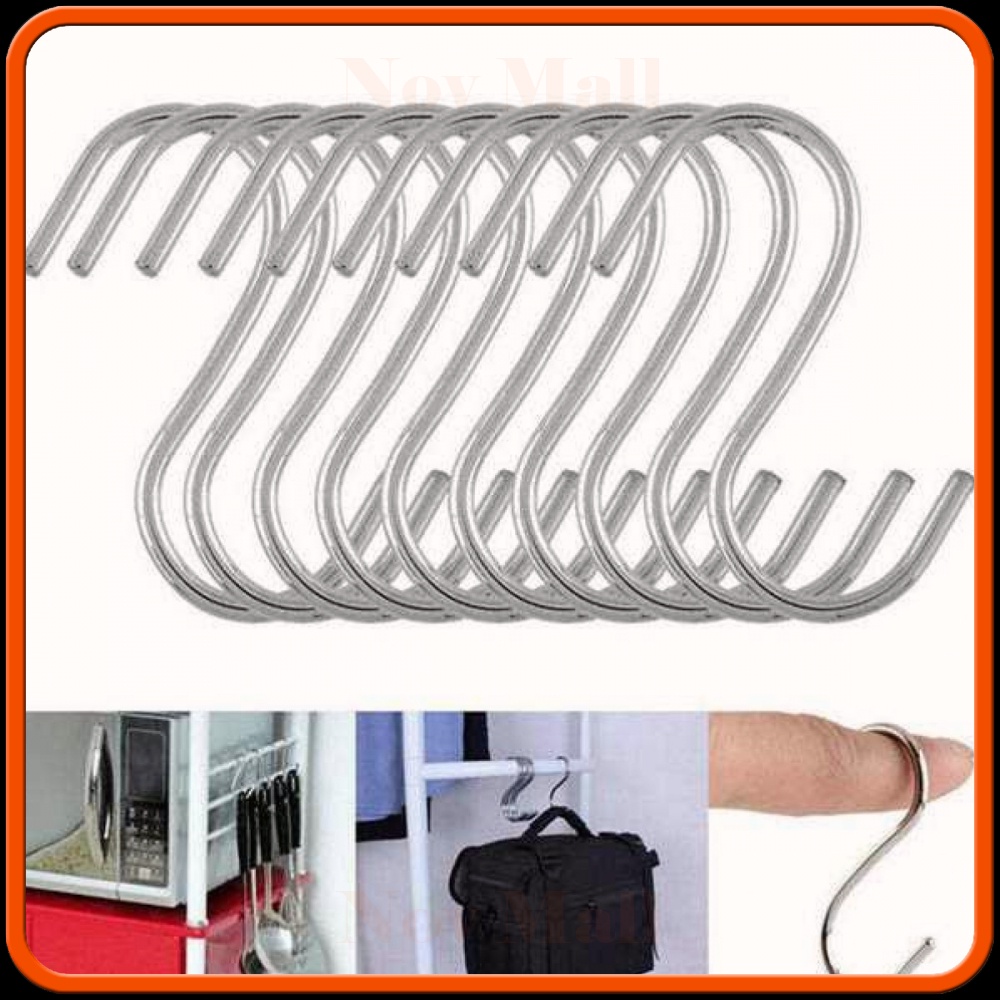 Hanger Gantungan Serbaguna Stainless Steel 10 PCS -ST214