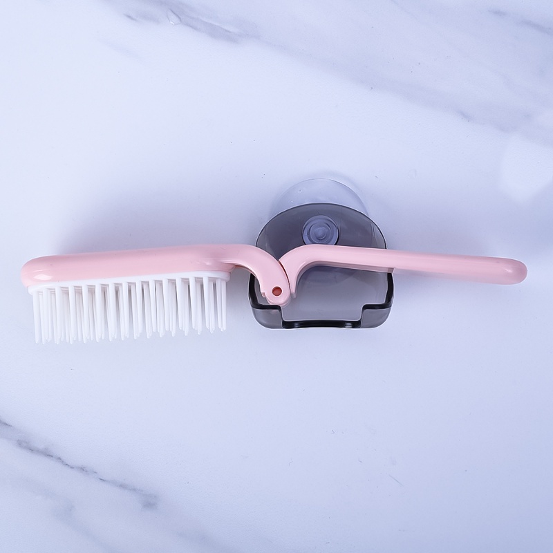 Portable Detachable Suction Cup Razor Holder/Penyangga Alat Cukur Tangan Mini Plastik Transparan Anti Air/Rak Penyimpanan Serbaguna Kamar Mandi