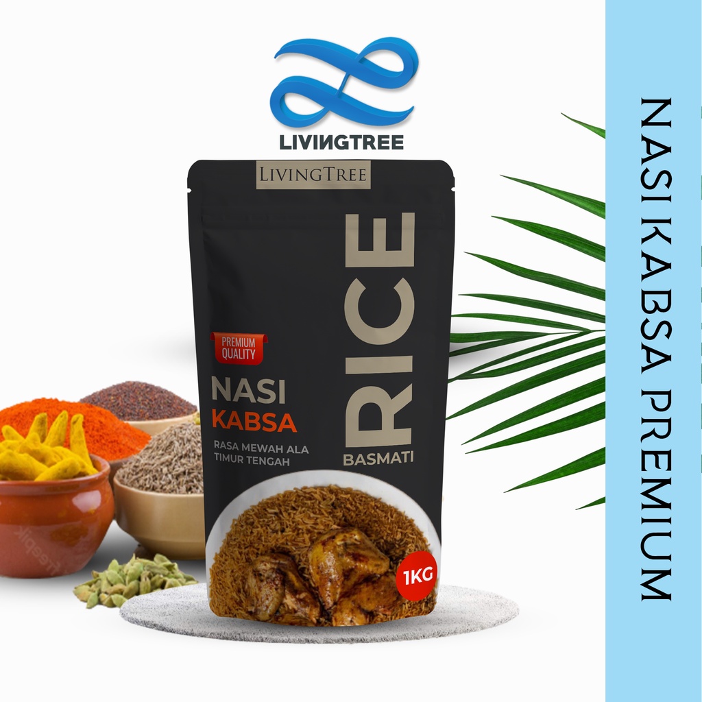 

Nasi Kabsah Instant 1kg Beras Basmati+Bumbu Nasi Kabsah Siap Masak