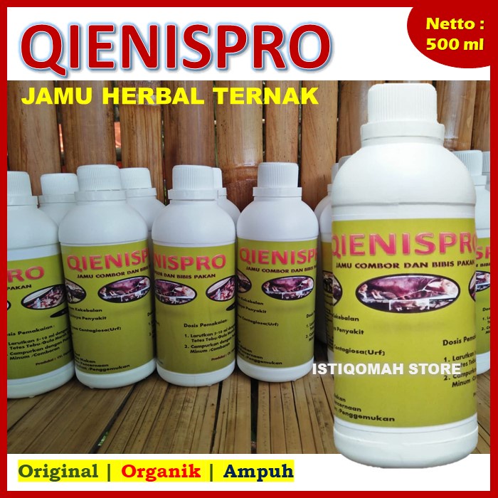 Obat Nafsu Makan Hewan Sapi QIENISPRO 500ML Obat Penambah Nafsu Makan Penambah Berat Badan Penggemuk Hewan Sapi - Obat Penafsu Makan dan Minum Sapi - Obat Nafsu Makan dan Penggemuk Badan Sapi Unggul