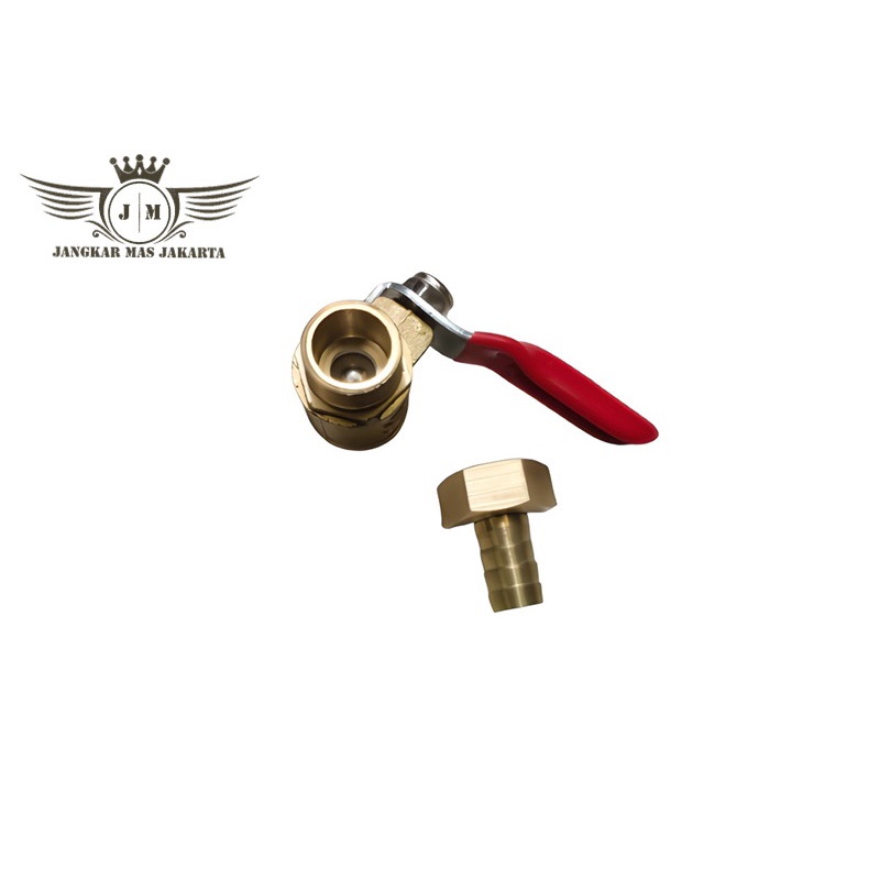 JKM HATO Kran Angin / Stop Kran 1/4 Kuningan kompresor TERMURAH