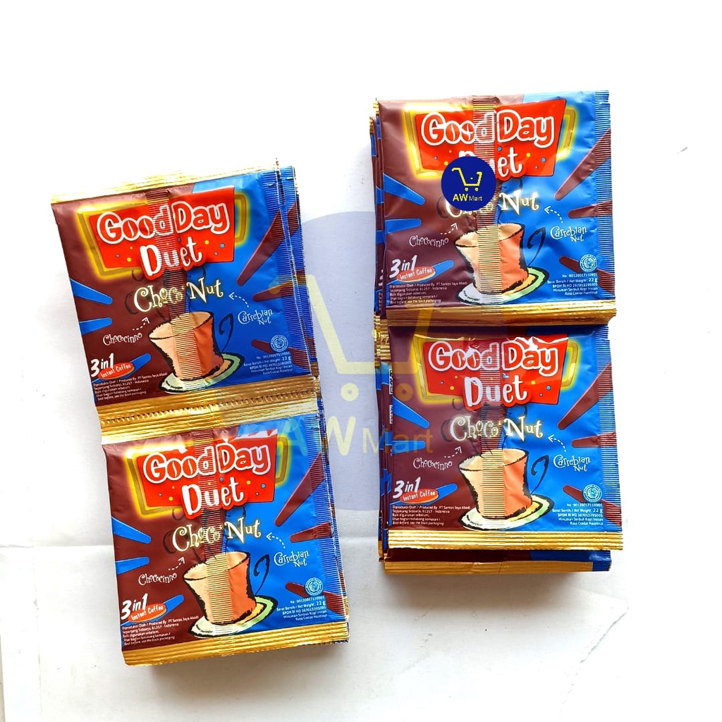 GOOD DAY DUET RENCENG ( ISI 10 SACHET X 22 GRAM ) - GOOD DAY DUET MOCA CARAMEL, CHOCO NUT