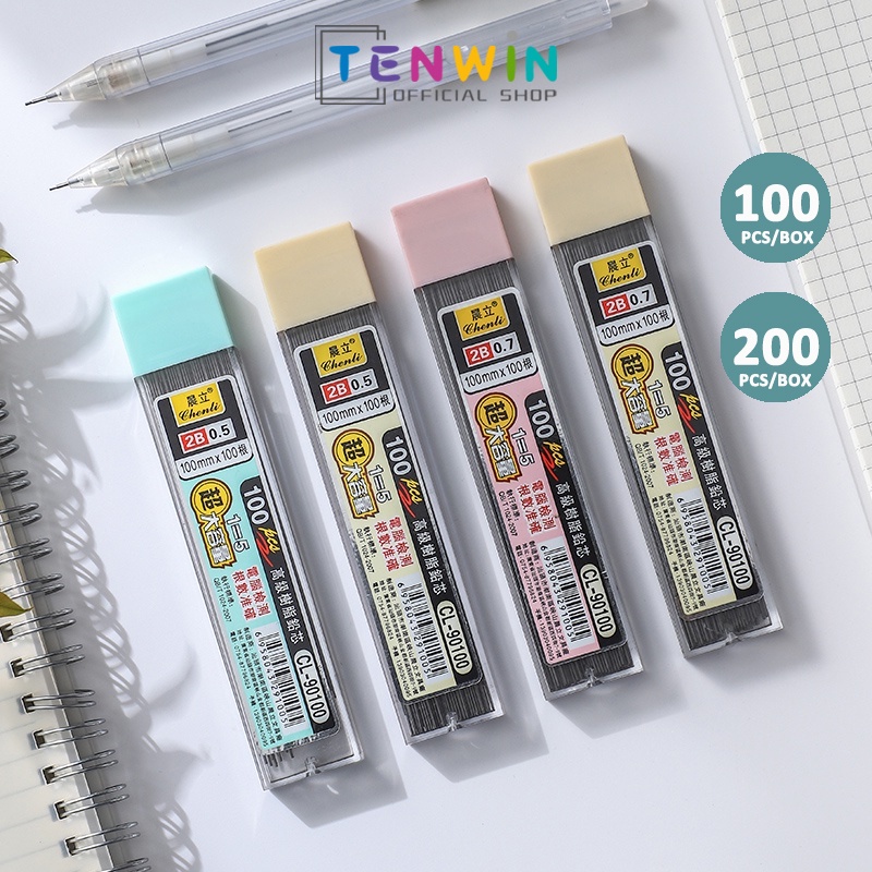 

Isi Pensil Mekanik 0.7mm/refill Pensil isi 2B 0.5MM 0.7MM 100pcs/200PCS pensil refill -Tenwin
