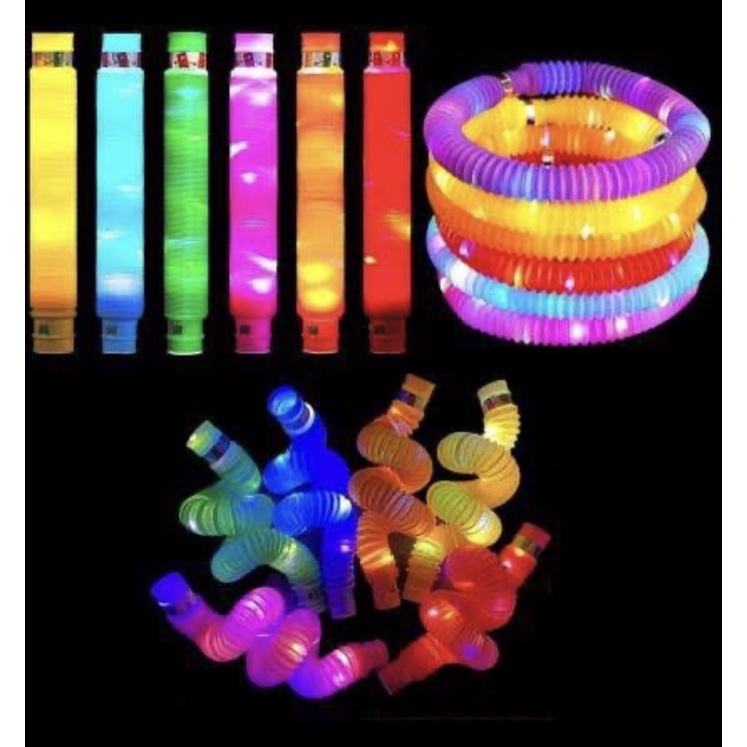 POP PIPES TUBES LED MAINAN VIRAL ANAK BAYI LIGHT UP MAINAN LAMPU