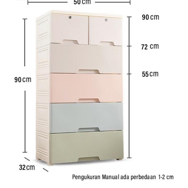 ➛➙❅⋆ Angola Lemari Plastik Pakaian C69 Laci Susun Storage Cabinet Plastik Rak Susun Penyimpanan Kiri