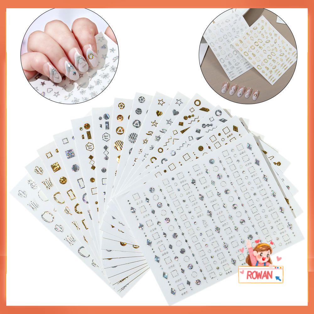 R-flower 3D Stiker Kuku DIY Dekorasi Nail Art Wanita Gadis Manicure