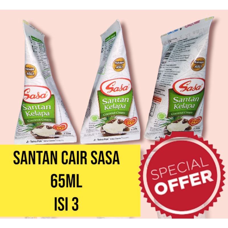 

Santan sasa cair 65 ml paket hemat murah isi 3