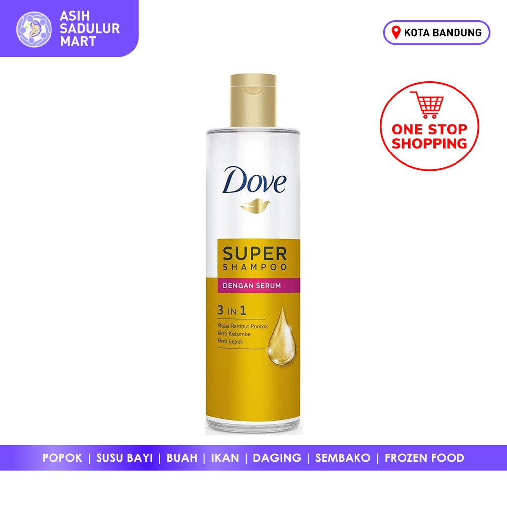 Dove Super Shampoo Serum 3 in 1 125ml Sampo Promo Murah Bandung
