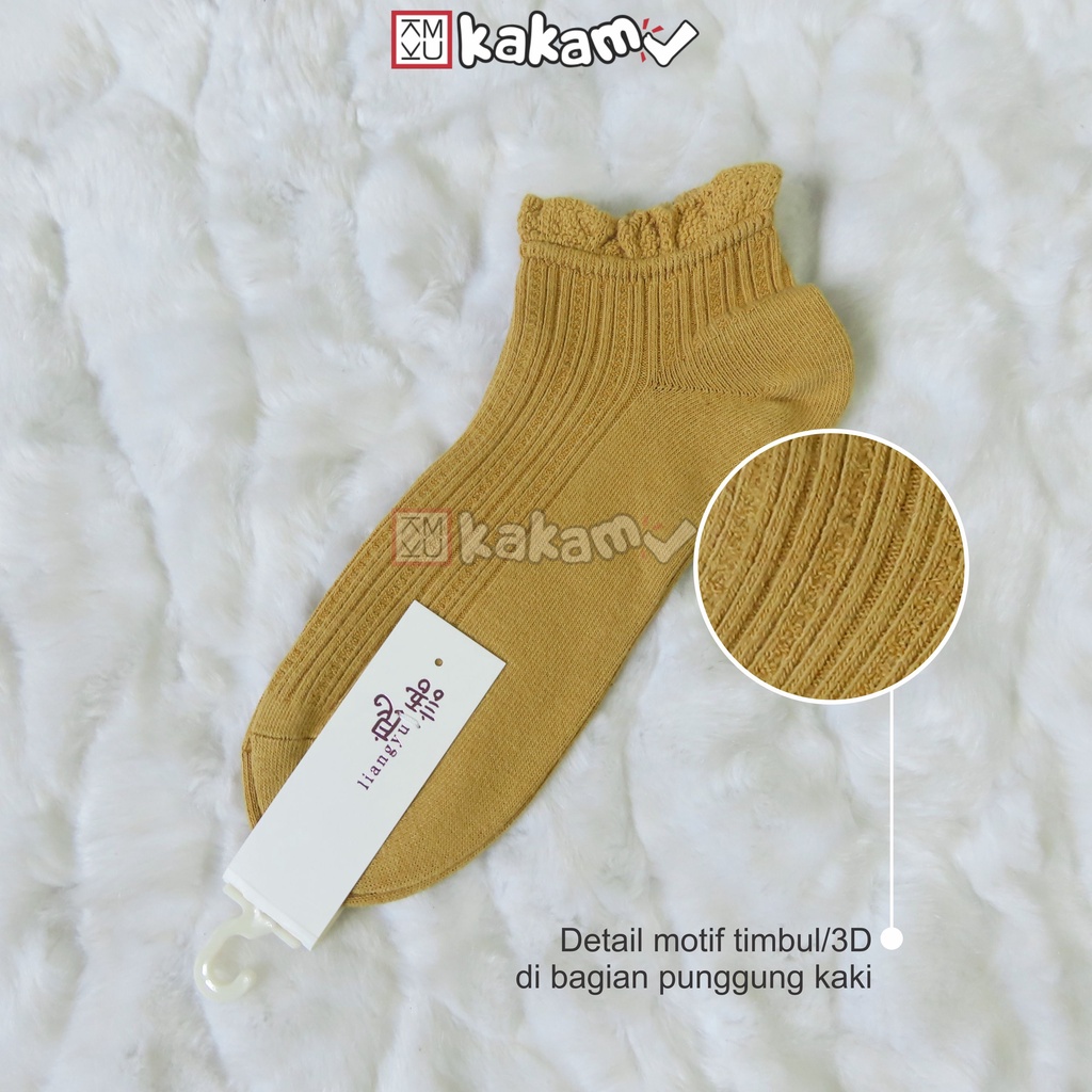 Kakamu Kaos Kaki Mata Kaki / Ankle Shabby Chic Aksen Renda Warna Warni