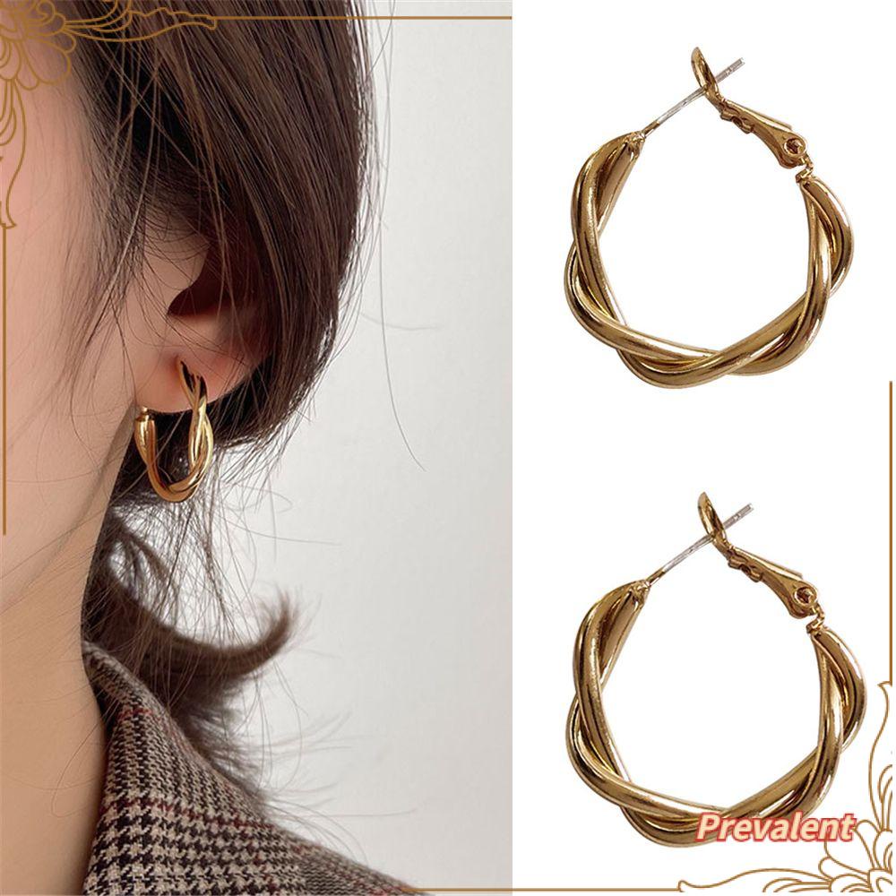 Preva Anting Lingkaran Fashion Cantik Pernikahan Pertunangan Bentuk Bulat Rock Punk Hip Hop Putaran Hoop Earrings