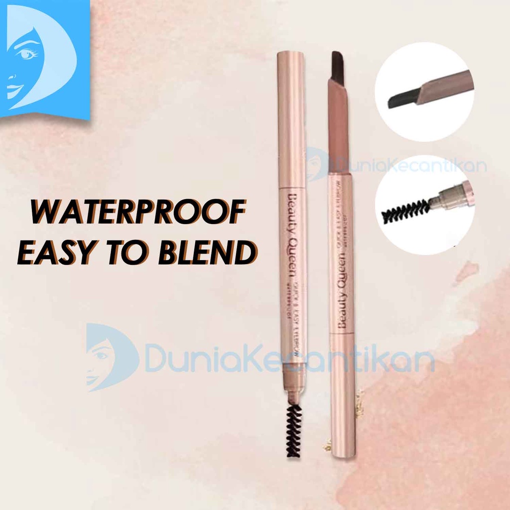 Beauty Queen Quick &amp; Easy Eyebrow Waterproof Pensil Alis Mustika Ratu Eye Brow Beauty Queen