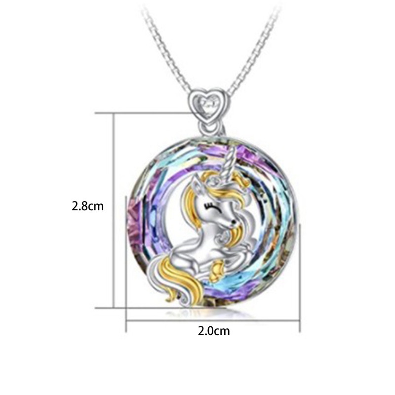 S925 Sterling Silver Pohon Kehidupan Suster Di Ayunan Kalung Untuk Wanita Multicolor Kristal Liontin Perhiasan Hadiah Untuk Keluarga Teman Saudara Ulang Tahun Anniversary