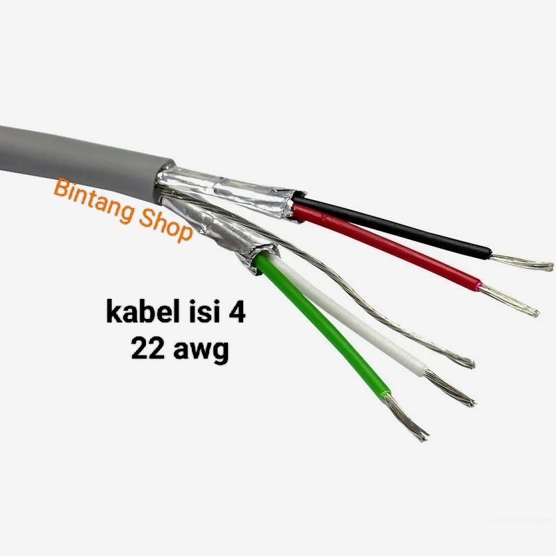 Kabel isi 4 awg 22 serabut per roll 300 meter