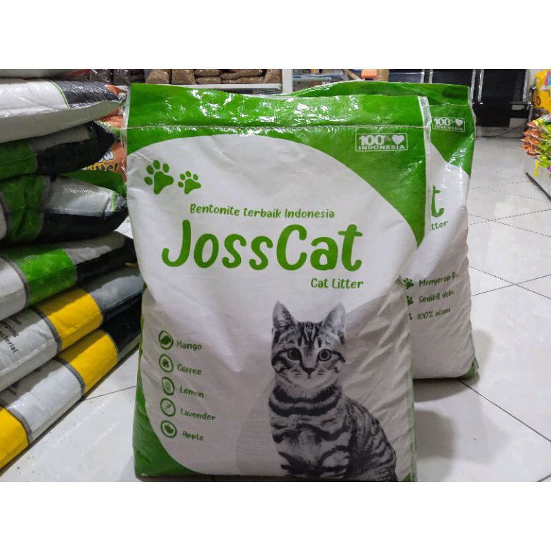 Pasir kucing gumpal JOSSCAT 25L paket (3 sak) pasir gumpal josscat (khusus grab/gojek)