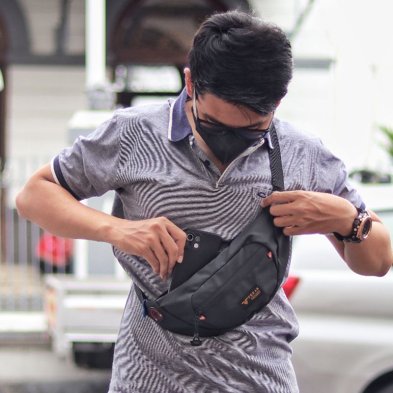 Tas waistbag mini/Tas selempang mini pria wanita Ferar Blendwass