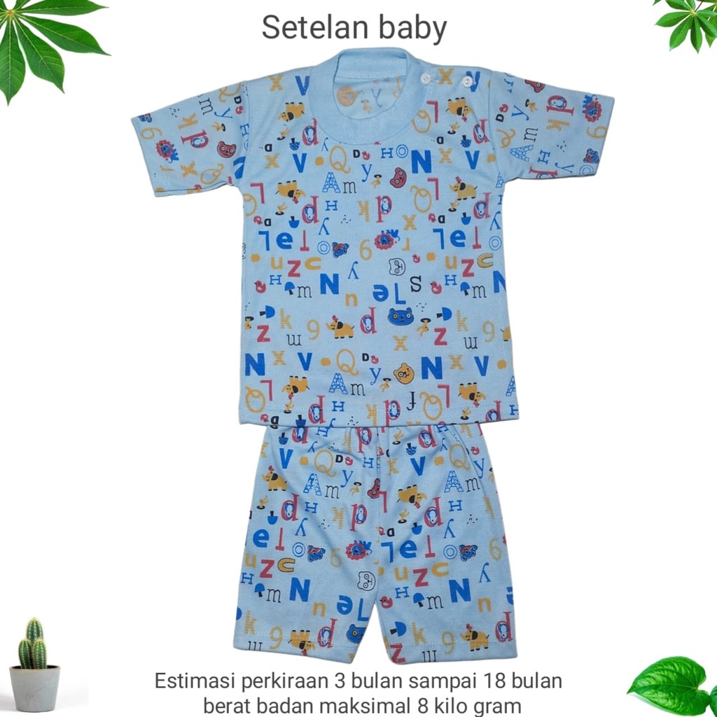 Baju Bayi Setelan Kaos Oblong Anak Usia 0-18 Bulan