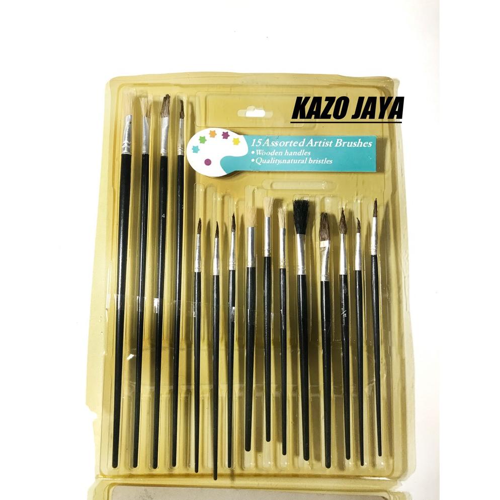

ん Kuas Lukis / Melukis Cat Set Lengkap isi 15pcs ↾