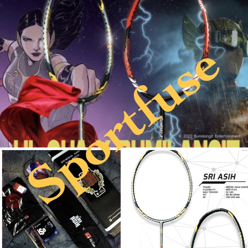 raket badminton hiqua sri asih original