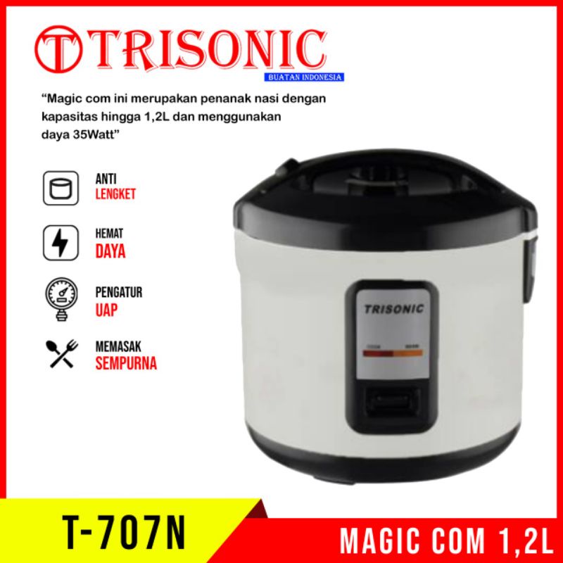 Trisonic Magic Com 3in1 / Rice Cooker 1.2L 707