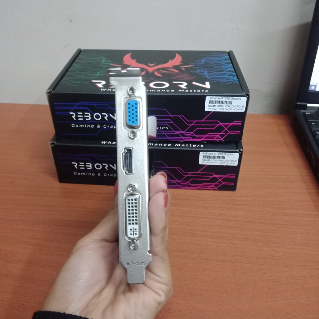 VGA REBORN NVIDIA GEFORCE GT 210 1GB DDR3 64-BIT BREND REBORN GARANSI DISTRIBUTOR 1 TAHUN,VGA CARD LOW PROFILE,VGA