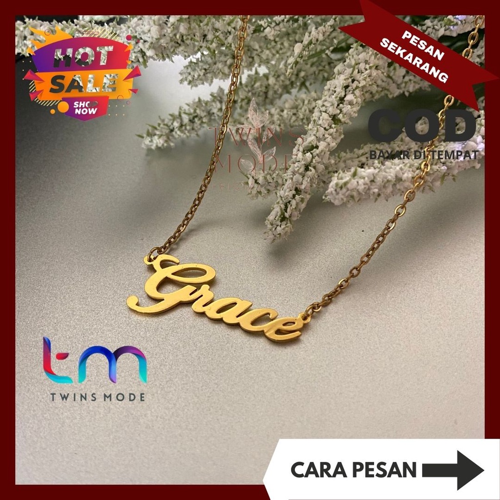 Kalung Custom Nama Termurah Pengrajin Langsung Warna Awet Cocok Untuk Harian