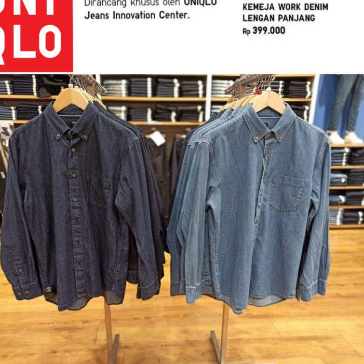 Harga Termurah UNIQLO MEN CHAMBRAY LONG-SLEEVE SHIRT