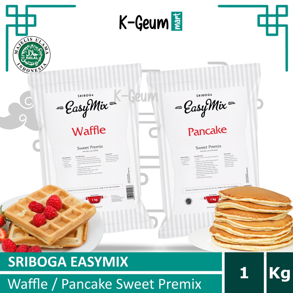 

EASYMIX Tepung Premix Pancake Waffle Menu Praktis Sarapan 1kg