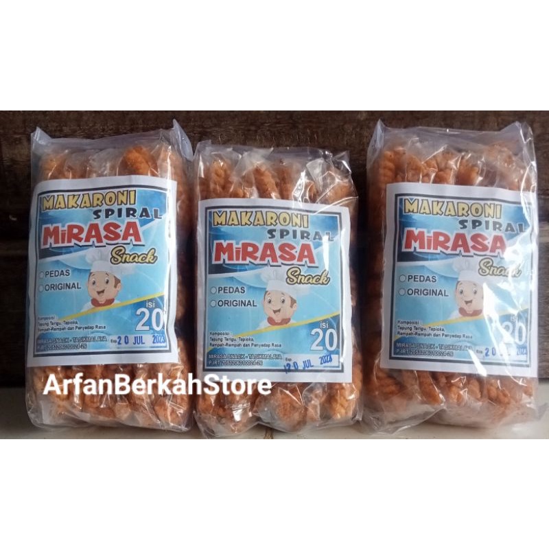 

MAKARONI SPIRAL MIRASA Snack - Kemasan 1 Pack isi 20 PCS