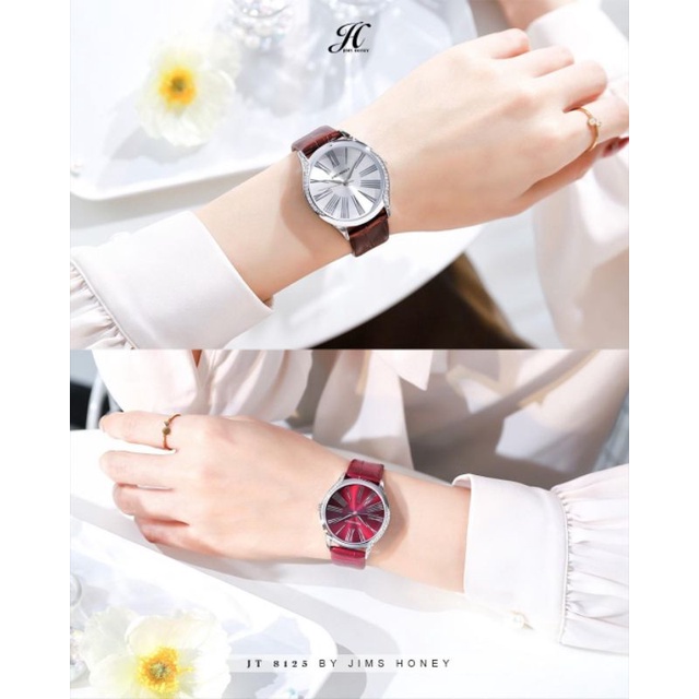 JIMS HONEY JT 8125 PLUS JAM TANGAN WANITA ANALOG ANTI AIR (FREE EXCLUSIVE BOX)