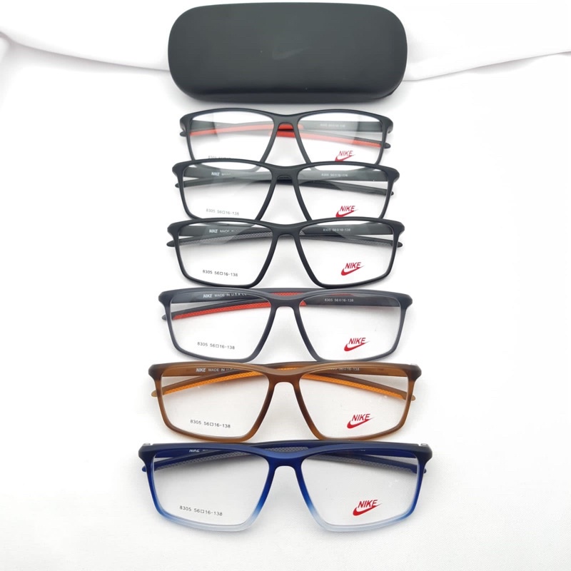 GROSIR TERMURAH Frame/Kacamata Pria Nike Fullset Dengan Box nike model Sporty Kualitas premium Tipe 