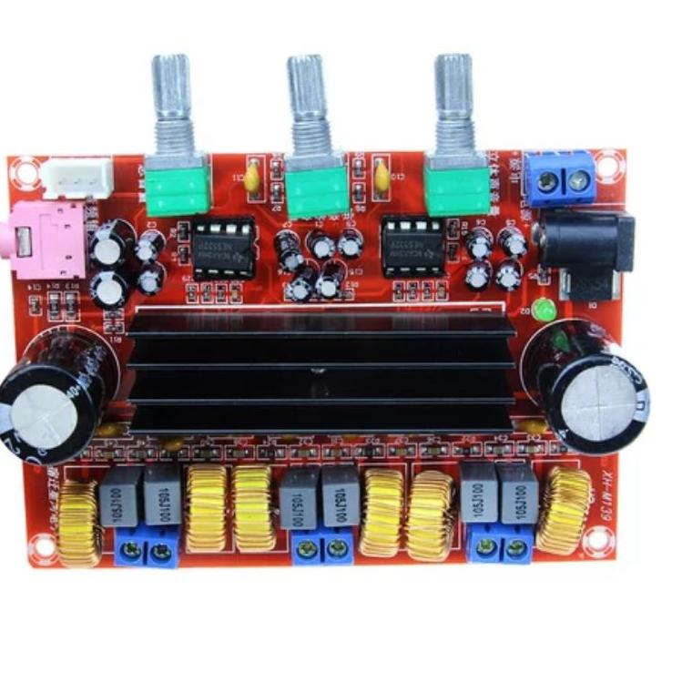 Menarik Kit amplifier TPA3116D2 class d 2x50 watt + 100 watt subwoofer power