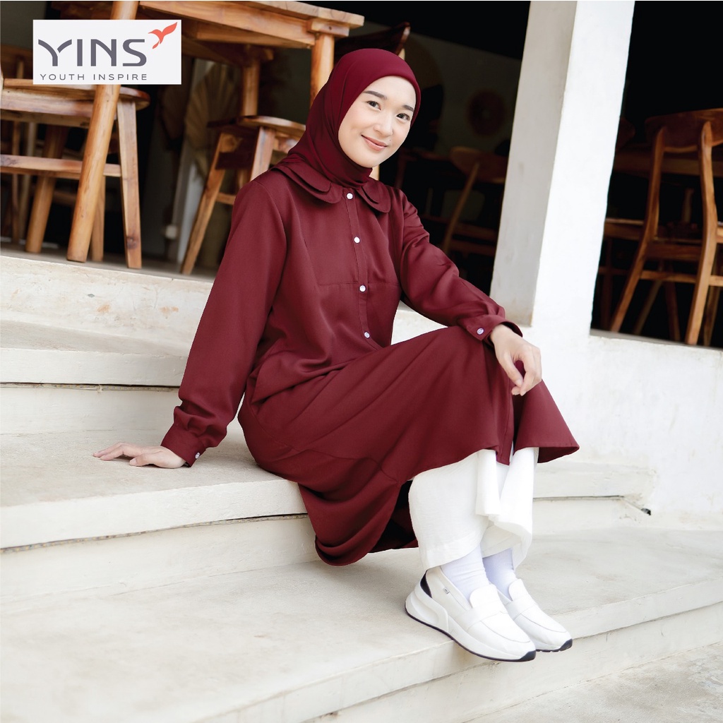 [BISA COD] Inspire Midi Dress IMD 05 Bahan Venavein Midi Dress Simpel Polos by Inspire