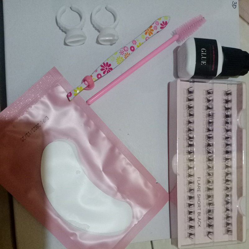 paket eyelashes extension bulumata tebel lem Glue + lentik 10ply