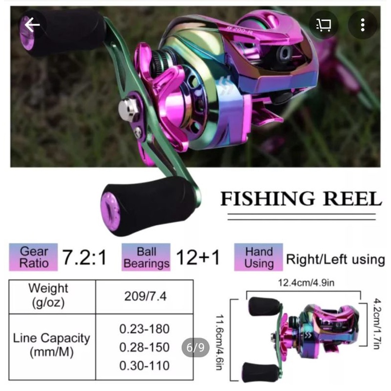 reel pancing casting BC sougayilang 17LB 8kg BB 12+1 handle kanan
