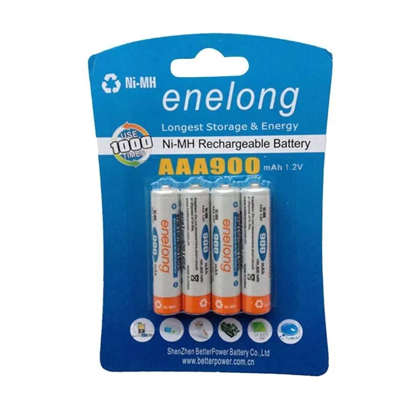 Enelong Baterai Cas Rechargeable Ni-Mh AAA 900mAh 4 PCS - HR03 / MN2400 Original