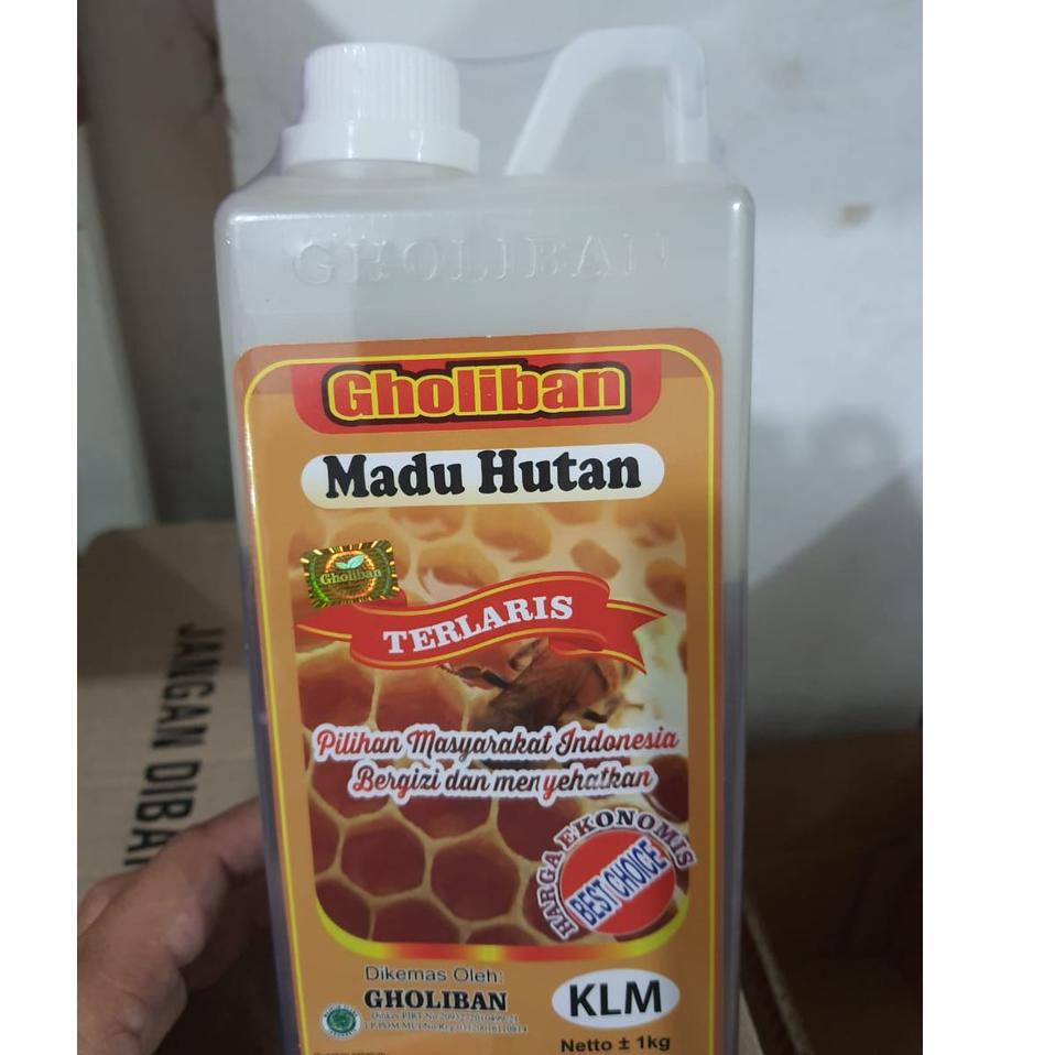 

SALE Madu KLM Kalimantan Gholiban 1 kg / 1kg original Botol Timbul Huruf Gholiban ..,,.,,.,