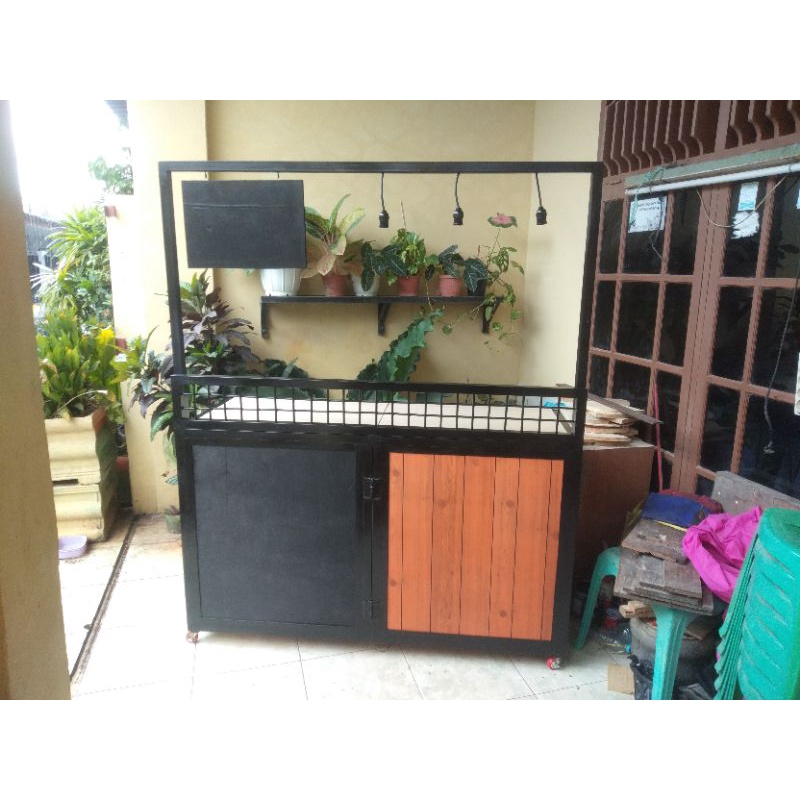 Gerobak Booth Portabel bisa dilipat Minuman dan makanan