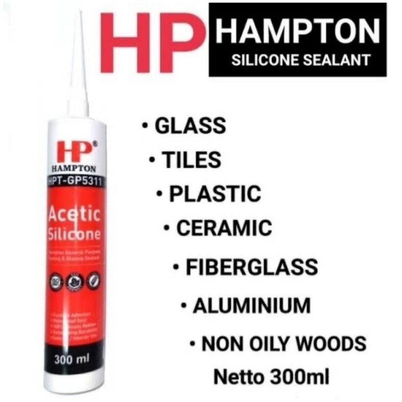 

lem sealant silicon hampton warna clear dan white