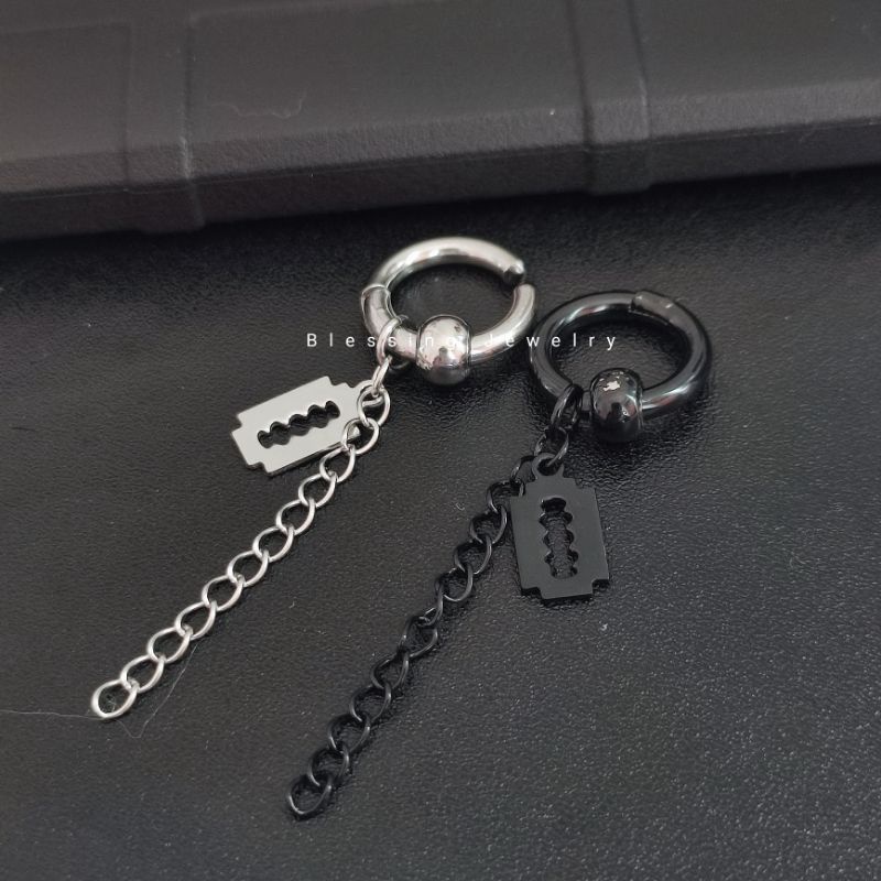 Satu Buah Anting Fashion Trendi Korea Metal Terbaru Titanium